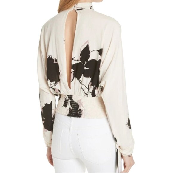 Free People Say You Love Me Floral Print Keyhole Top Size S - Picture 5 of 13